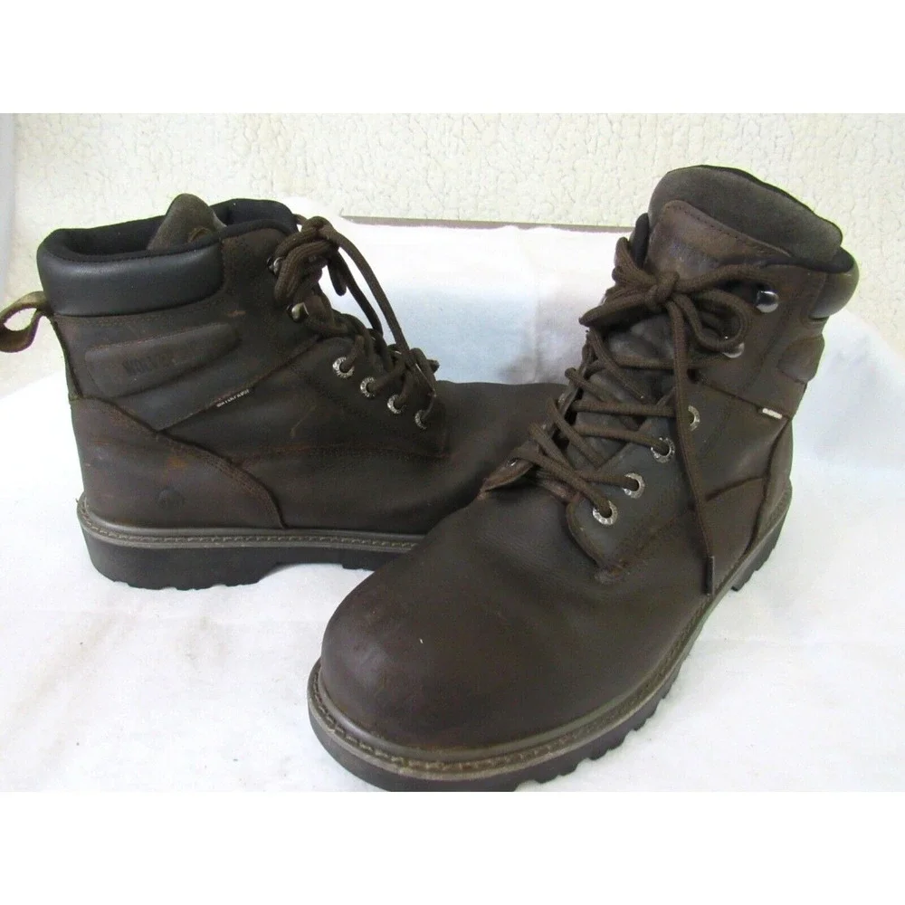 Wolverine Brown Floorhand Waterproof Steel Toe Oil Slip Resist Work Boots Sz 13M